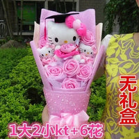 Sanrio bouquet cartoon cinnamoroll melody kuromi with graduation hats Hello Kitty 60 CC
