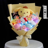 Sanrio bouquet cartoon cinnamoroll melody kuromi with graduation hats - Lusy Store LLC