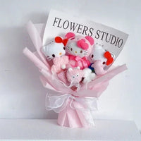 Sanrio bouquet cartoon cinnamoroll melody kuromi with graduation hats - Lusy Store LLC