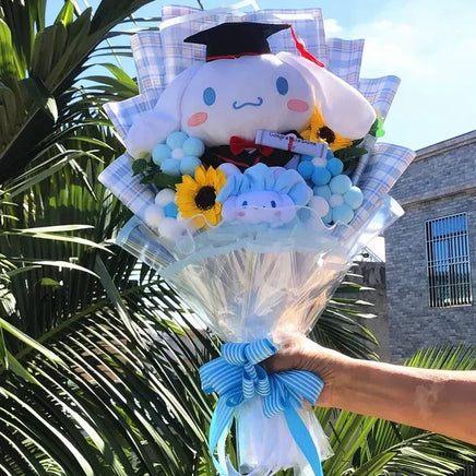 Sanrio bouquet cartoon cinnamoroll melody kuromi with graduation hats