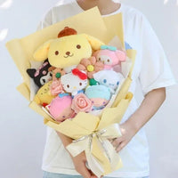 Sanrio bouquet cartoon cinnamoroll melody kuromi with graduation hats - Lusy Store LLC