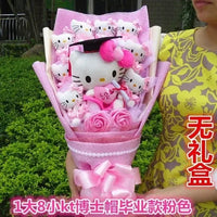 Sanrio bouquet cartoon cinnamoroll melody kuromi with graduation hats Hello Kitty 60 DD