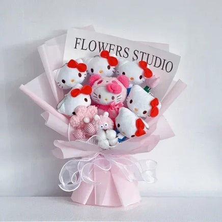 Sanrio bouquet cartoon cinnamoroll melody kuromi with graduation hats - Lusy Store LLC