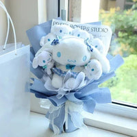 Sanrio bouquet cartoon cinnamoroll melody kuromi with graduation hats - Lusy Store LLC