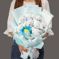 Sanrio bouquet cartoon cinnamoroll melody kuromi with graduation hats - Lusy Store LLC