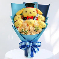 Sanrio bouquet cartoon cinnamoroll melody kuromi with graduation hats - Lusy Store LLC