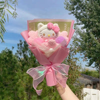 Sanrio Bouquet Cat Plush Doll Toy Gift Box Christmas Graduation Gifts - Lusy Store LLC
