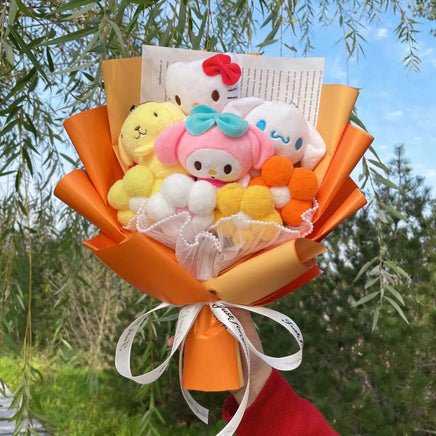 Sanrio Bouquet Cat Plush Doll Toy Gift Box Christmas Graduation Gifts - Lusy Store LLC