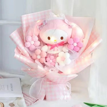 Sanrio bouquet kawali hello kitty kuromi melody cinnamoroll plush bouquet - Lusy Store LLC