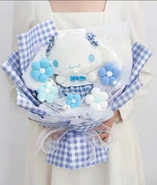 Sanrio bouquet kawali hello kitty kuromi melody cinnamoroll plush bouquet - Lusy Store LLC