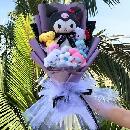 Sanrio bouquet kawali hello kitty kuromi melody cinnamoroll plush bouquet - Lusy Store LLC