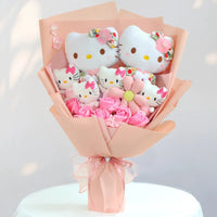 Sanrio bouquet kawali hello kitty plush bouquet soft stuffed dolls gifts
