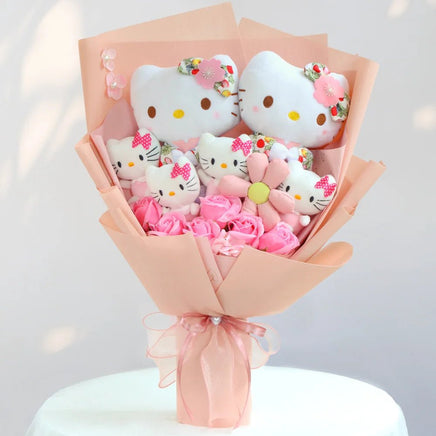 Sanrio bouquet kawali hello kitty plush bouquet soft stuffed dolls gifts