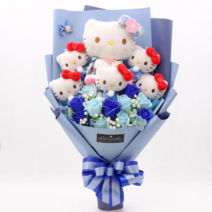 Sanrio bouquet kawali hello kitty plush bouquet soft stuffed dolls gifts - Lusy Store LLC