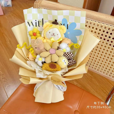 Sanrio Cinnamoroll Bouquet Kuromi Kawaii Valentines Day Gift Cartoon Birthday Girl Bouquet Gifts - Lusy Store LLC