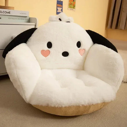 Sanrio Kuromi Cinnamoroll Plush Half Surrounded Black Cartoon Cushion Backrest Dormitory Office Non-slip - Lusy Store LLC