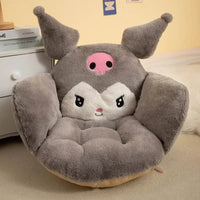 Sanrio Kuromi Cinnamoroll Plush Half Surrounded Black Cartoon Cushion Backrest Dormitory Office Non-slip - Lusy Store LLC