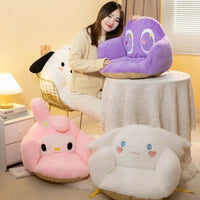 Sanrio Kuromi Cinnamoroll Plush Half Surrounded Black Cartoon Cushion Backrest Dormitory Office Non-slip - Lusy Store LLC