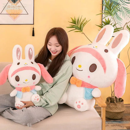 Sanrio My Melody Plush Oversized Transform Into A Rabbit Throw Pillow Kawaii Birthday Gifts - Lusy Store LLC