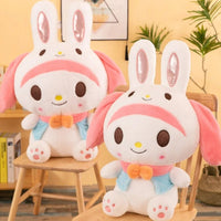 Sanrio My Melody Plush Oversized Transform Into A Rabbit Throw Pillow Kawaii Birthday Gifts - Lusy Store LLC