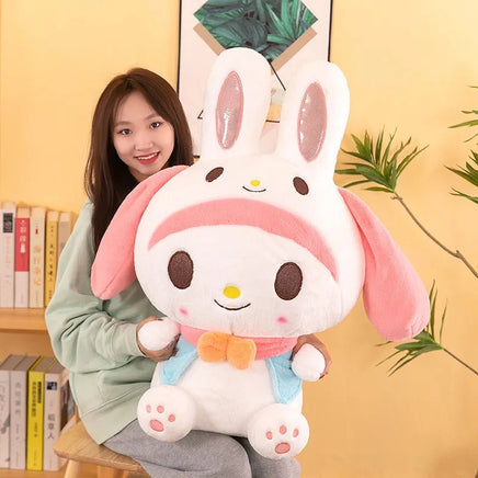 Sanrio My Melody Plush Oversized Transform Into A Rabbit Throw Pillow Kawaii Birthday Gifts - Lusy Store LLC