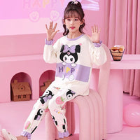 Sanrio Pajamas Kuromi My Melody Cinnamoroll Cute Anime Sleepwear Boys Girls Loungewear Kuromi