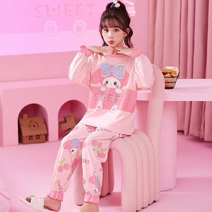 Sanrio Pajamas Kuromi My Melody Cinnamoroll Cute Anime Sleepwear Boys Girls Loungewear My Melody