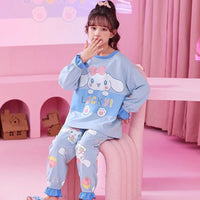 Sanrio Pajamas Kuromi My Melody Cinnamoroll Cute Anime Sleepwear Boys Girls Loungewear Cinnamoroll