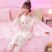 Sanrio Pajamas Kuromi My Melody Cinnamoroll Cute Anime Sleepwear Boys Girls Loungewear Hello Kitty