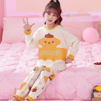 Sanrio Pajamas Kuromi My Melody Cinnamoroll Cute Anime Sleepwear Boys Girls Loungewear Pumpumpurin