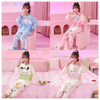 Sanrio Pajamas Kuromi My Melody Cinnamoroll Cute Anime Sleepwear Boys Girls Loungewear