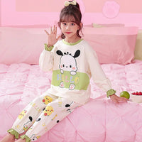 Sanrio Pajamas Kuromi My Melody Cinnamoroll Cute Anime Sleepwear Boys Girls Loungewear Pochacco