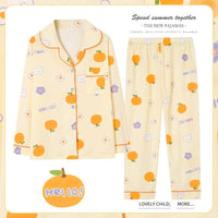 Sanrio Pajamas Set Cinnamoroll Long-Sleeved Cartoon My Melody Kuromi Anime Sleepwear Suit Student Clothes - Lusy Store LLC