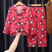 Sanrio Pajamas Set Cinnamoroll Long-Sleeved Cartoon My Melody Kuromi Anime Sleepwear Suit Student Clothes - Lusy Store LLC