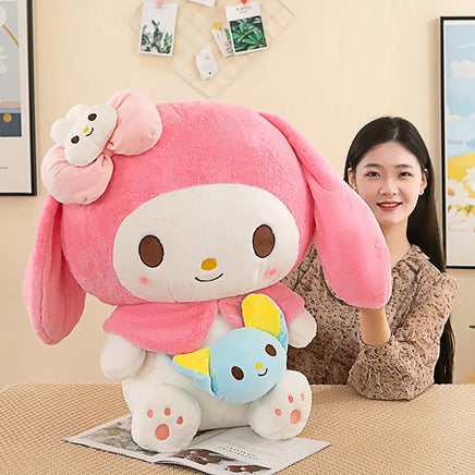 Sanrio Plush Anime Kawaii Kulomi Cinnamoroll My Melody Sleeping Companion Christmas Gift - Lusy Store LLC