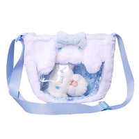 Sanrio Plush Bag Kawali Figure Cinnamoroll Kuromi My Melody Messenger Bag Shoulder Backpack HK64 - Lusy Store LLC