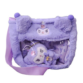 Sanrio Plush Bag Kawali Figure Cinnamoroll Kuromi My Melody Messenger Bag Shoulder Backpack HK64 - Lusy Store LLC