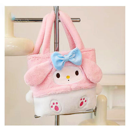 Sanrio Plush Bag Plush Kuromi Shoulder Bag Handbag My Melody Armpit Tote Makeup Girl HK68 - Lusy Store LLC