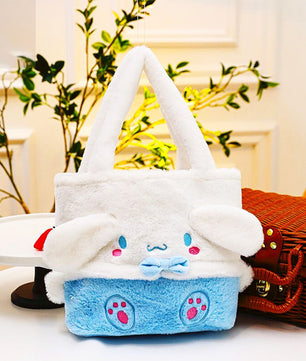 Sanrio Plush Bag Plush Kuromi Shoulder Bag Handbag My Melody Armpit Tote Makeup Girl HK68 - Lusy Store LLC