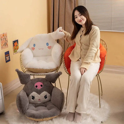Sanrio Plush Bench Cushion Kuromi Cinnamoroll My Melody Pompompurin Pochacco Kawaii Anime Cute Plushie Thick Cushion - Lusy Store LLC