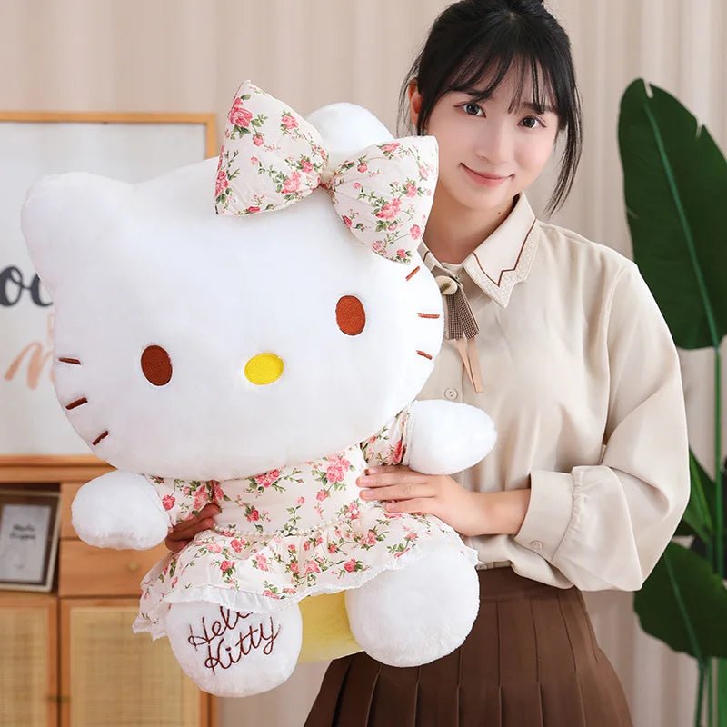 Sanrio Plush Big Size Lovely Flower Hello Kitty Peluche Plush Kawaii T