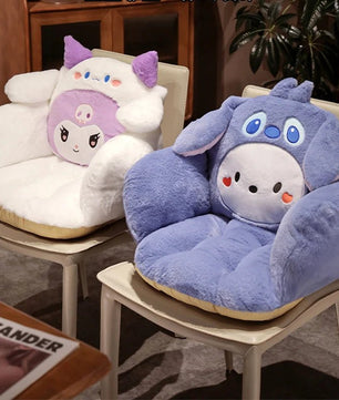 Sanrio Plush Cushion Cartoon Anime Cinnamoroll My Melody Kawaii Cute Warm Chair Waist Support Mat Girls Gift - Lusy Store LLC