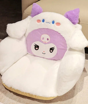 Sanrio Plush Cushion Cartoon Anime Cinnamoroll My Melody Kawaii Cute Warm Chair Waist Support Mat Girls Gift - Lusy Store LLC