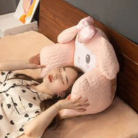 Sanrio Plush Cushion Cartoon Cinnamoroll Half Surrounded Kuromi Backrest Dormitory Office Non-slip Chair Cushion - Lusy Store LLC
