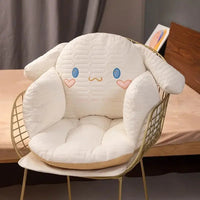Sanrio Plush Cushion Cartoon Cinnamoroll Half Surrounded Kuromi Backrest Dormitory Office Non-slip Chair Cushion - Lusy Store LLC