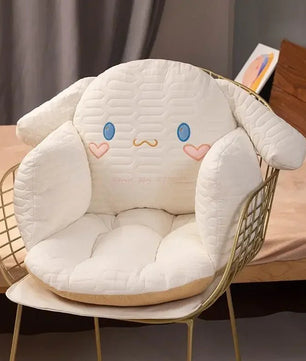 Sanrio Plush Cushion Cartoon Cinnamoroll Half Surrounded Kuromi Backrest Dormitory Office Non-slip Chair Cushion - Lusy Store LLC