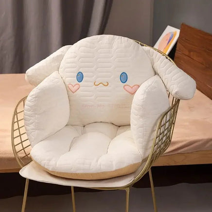 Sanrio Plush Cushion Cartoon Cinnamoroll Half Surrounded Kuromi Backrest Dormitory Office Non-slip Chair Cushion - Lusy Store LLC