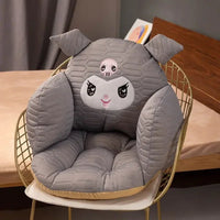 Sanrio Plush Cushion Cartoon Cinnamoroll Half Surrounded Kuromi Backrest Dormitory Office Non-slip Chair Cushion - Lusy Store LLC