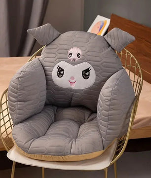 Sanrio Plush Cushion Cartoon Cinnamoroll Half Surrounded Kuromi Backrest Dormitory Office Non-slip Chair Cushion - Lusy Store LLC
