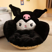 Sanrio Plush Cushion Cartoon Cinnamoroll Half Surrounded Kuromi Backrest Dormitory Office Non-slip Chair Cushion - Lusy Store LLC